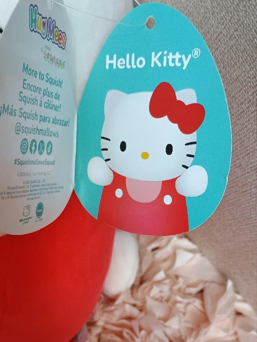 NWT Sanrio Hello Kitty 5pc Pink Plush Cushion HugMees Journal & Nails Lot